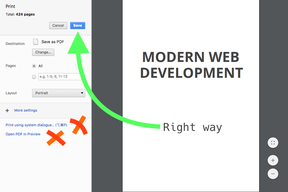 The right way to print in Chrome