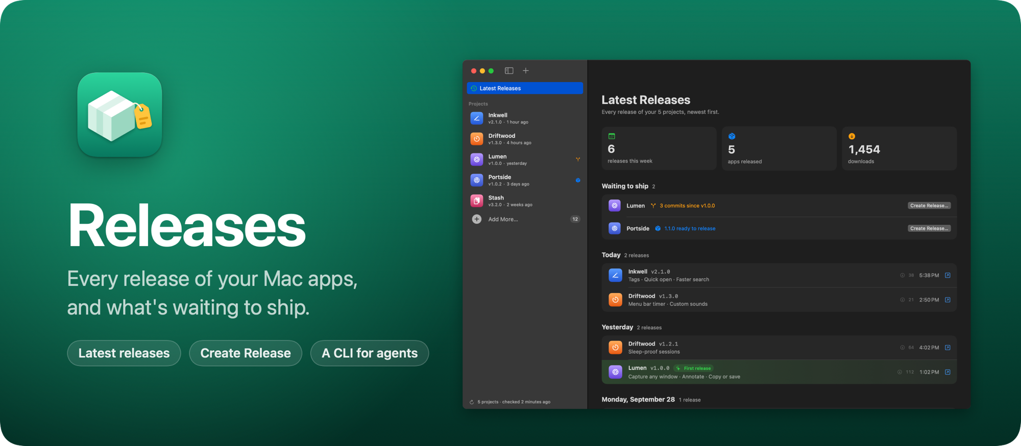 Releases, every release of your Mac apps, and what's waiting to ship