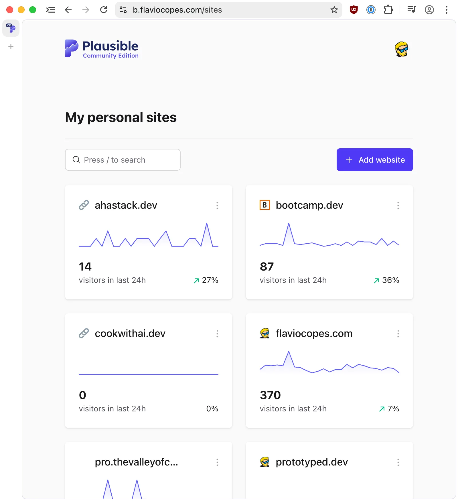 Plausible dashboard fully working after the Nginx fix